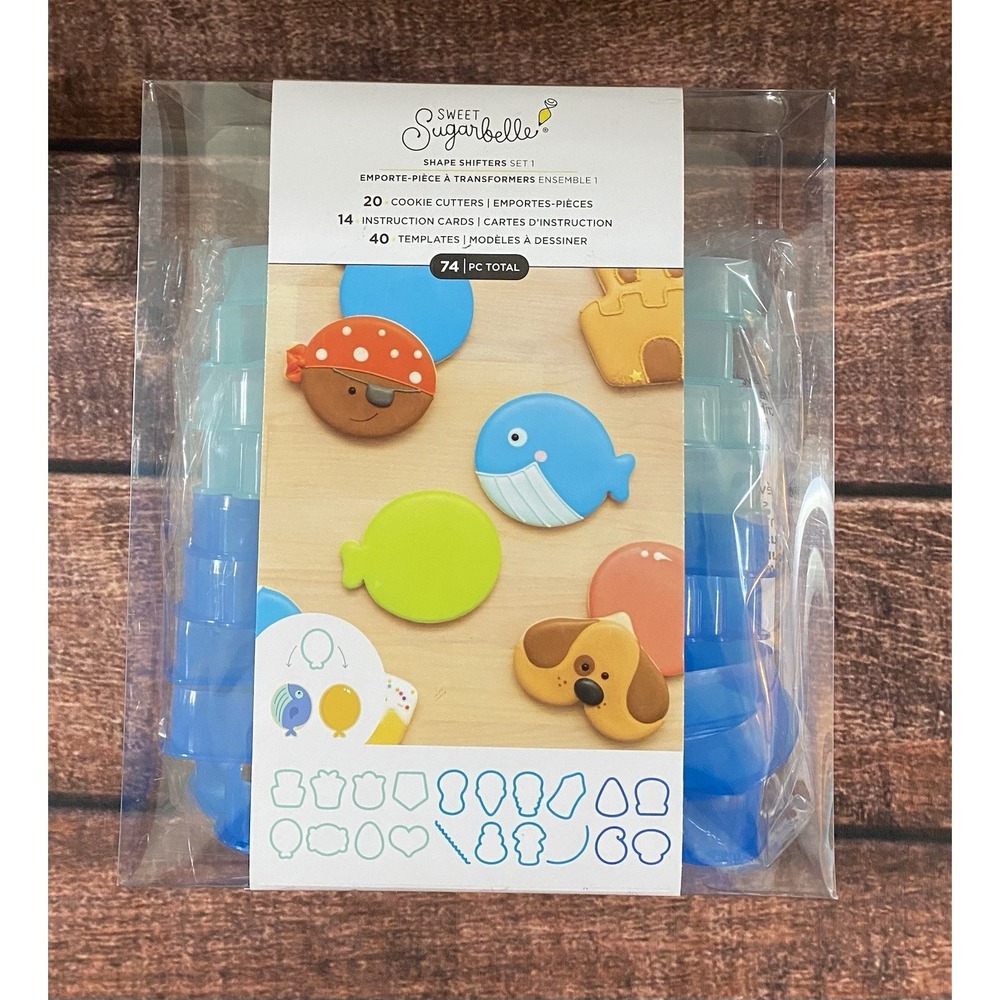 Sweet Sugarbelle Shape Shifters Set 1 Cookie Cutters 74 Piece (Plastic) NIB